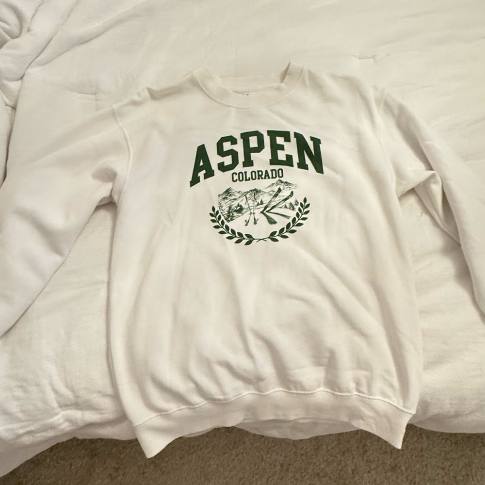 Nordstrom White Aspen Colorado Sweatshirt